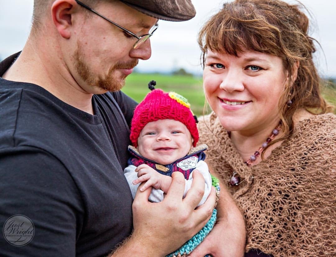 Asher Robertson's first smile