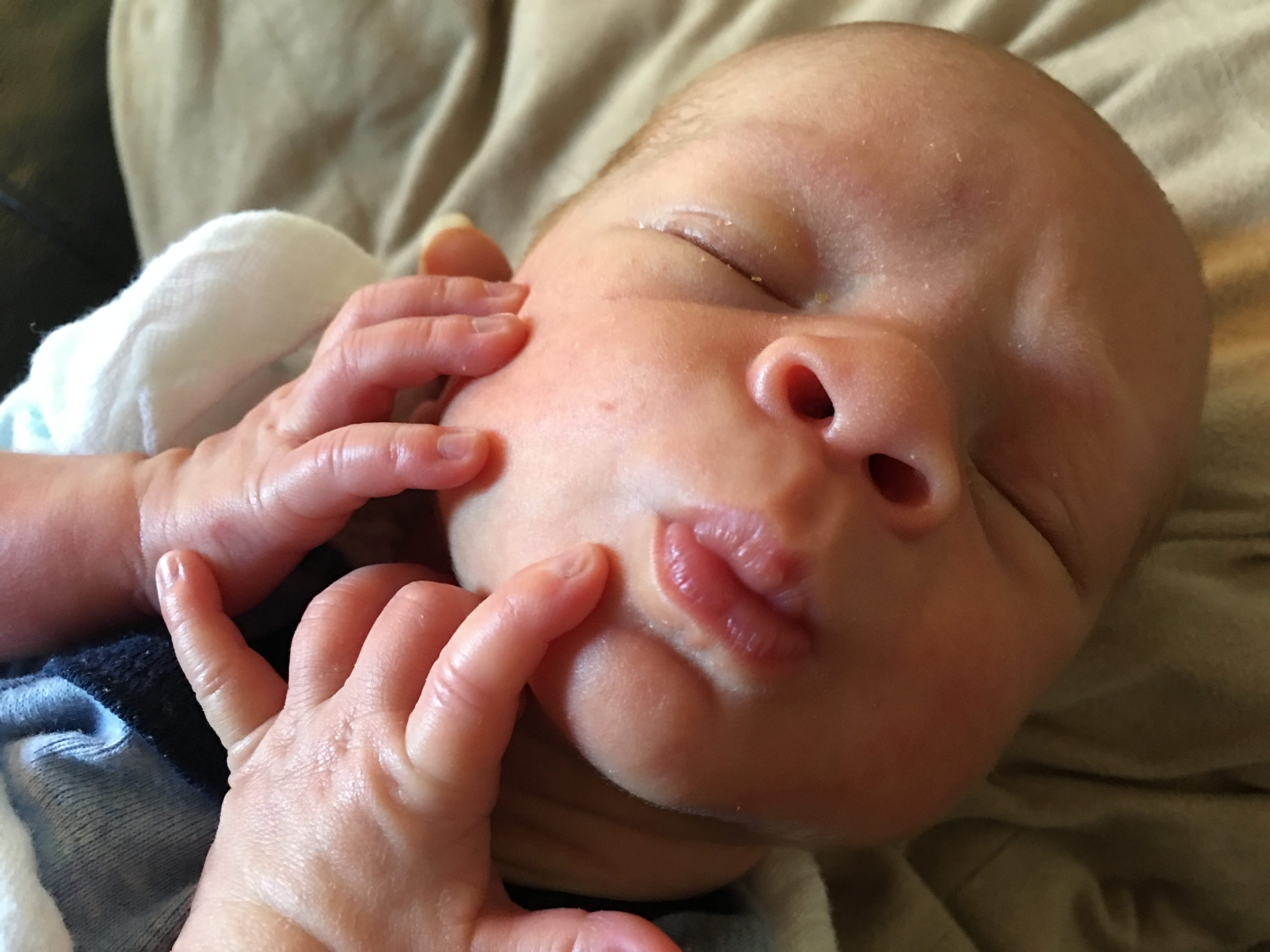 Asher Robertson blowing kisses