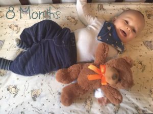 Asher is 8 months old