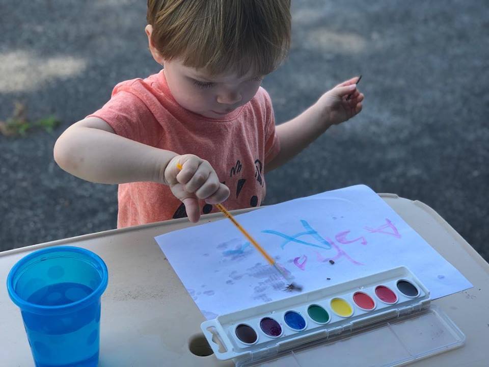 Watercolors with Asher