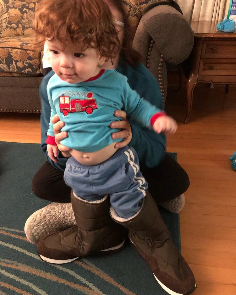 In daddy's boots